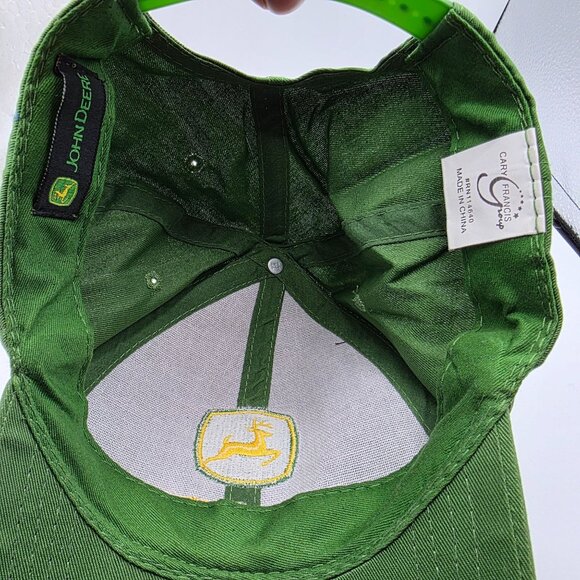 John Deere Snapback Hat Green Adjustable Embroidered Logo Adults One Size Cap - Picture 7 of 10
